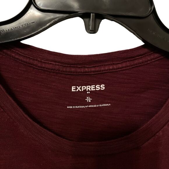 Express Maroon Men’s Graphic Tee Shirt - Size XL - Picture 3 of 4